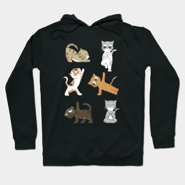 Cat yoga Hoodie by AbbyCatAtelier